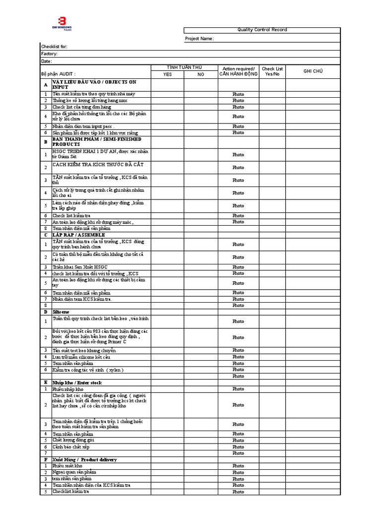 Factory Checklist (Long) | PDF