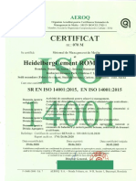 Certificat Iso 14001 0