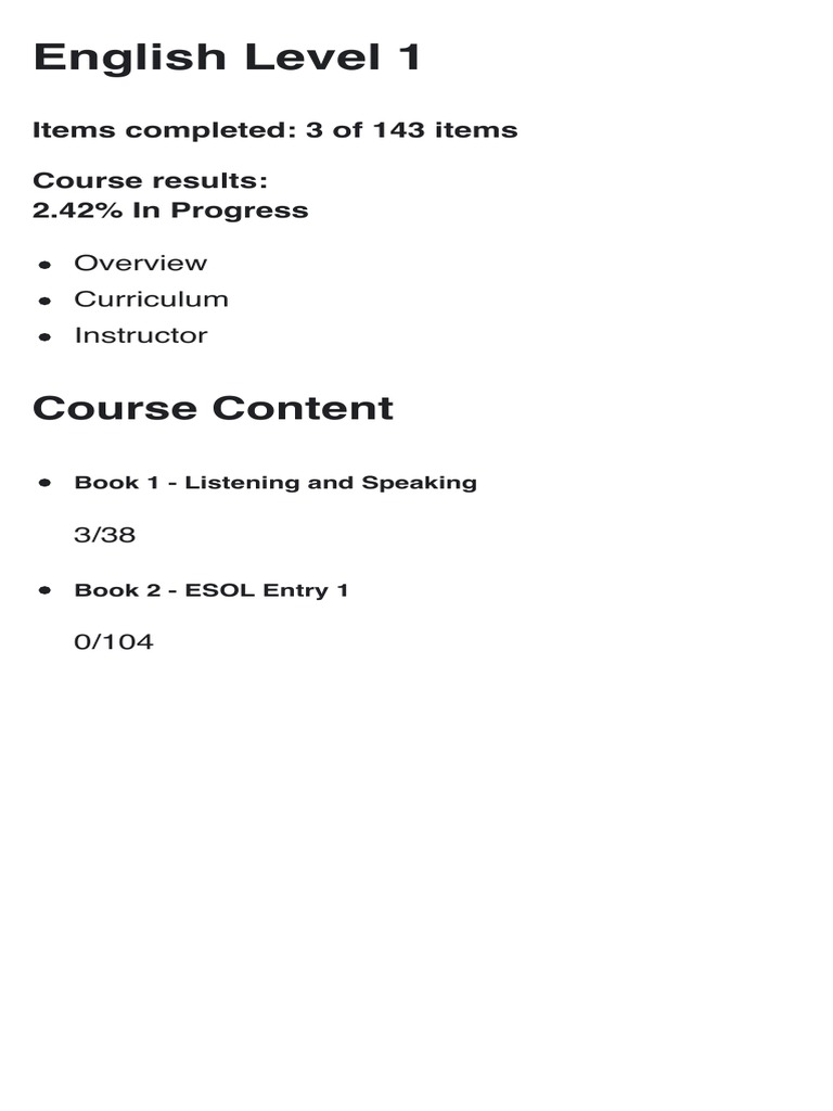 English Level 1 PDF