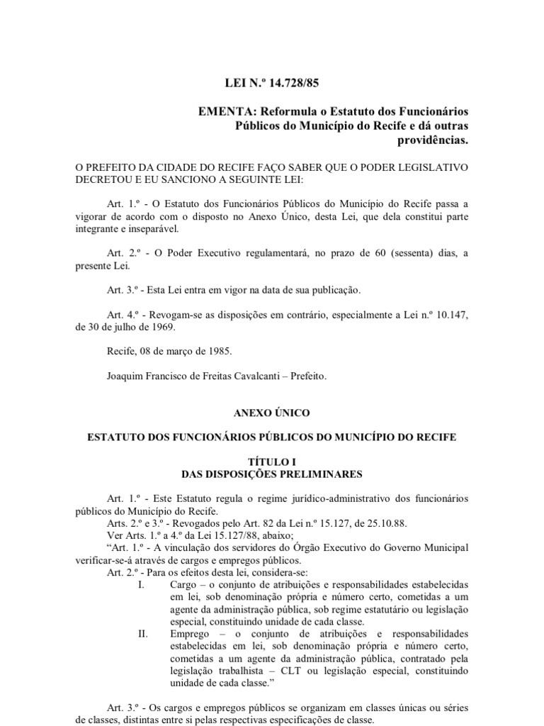 Estatuto Do Servidor São José Dos Pinhais