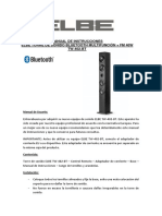 Manual Elbe Torre de Sonido Bluetooth Multifuncion FM 40w TW 402 BT
