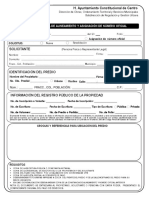 Formato de Constancia de Alineamiento y Numero Oficial