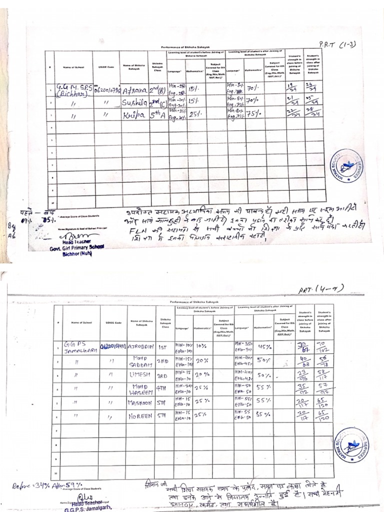 Progress Report Prt Pdf