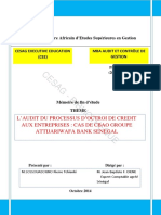 Audit Processus Octroi de Credit