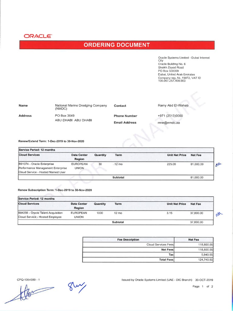 Oracle Cloud Servcie | PDF