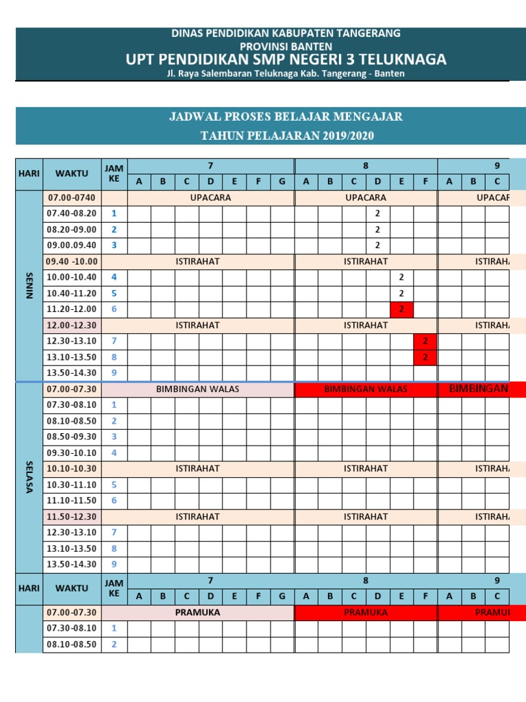 Aplikasi Jadwal Pelajaran | PDF