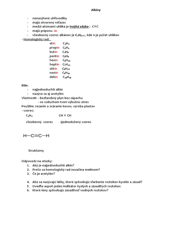 Alkíny | PDF