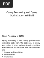 Presentation9 - Query Processing and Query Optimization in DBMS