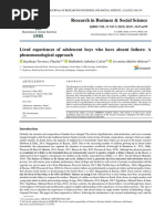 Lived Experiences of Adolescent Boys Who Have Absent Fathers: A Phenomenological Approach