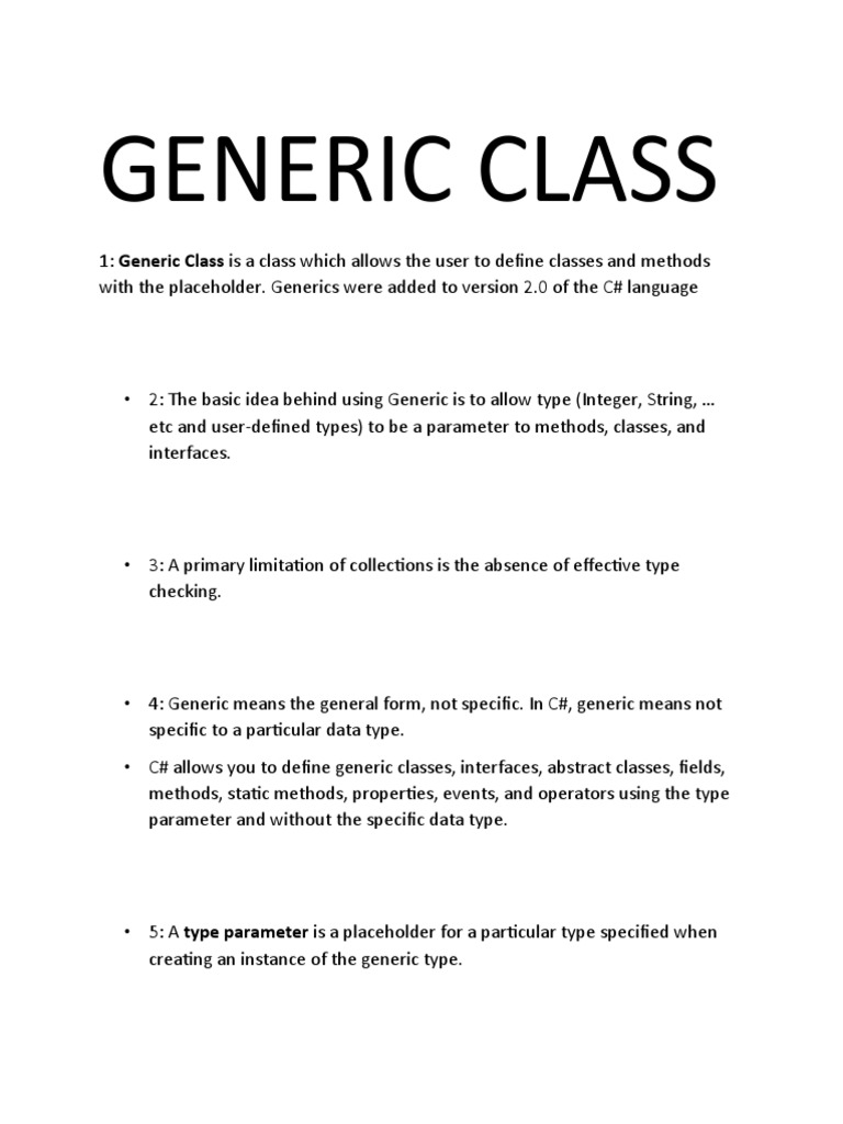 Generic Class Example _ Generic Types – KOSFY