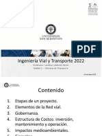 Ingeniería Vial y Transporte 2022: Profesora: Carolina Calderón Hevia Unidad 1 - Sistemas de Transporte
