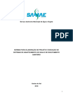 Norma Para Elaboração Eoexecução de Projetos SAMAE