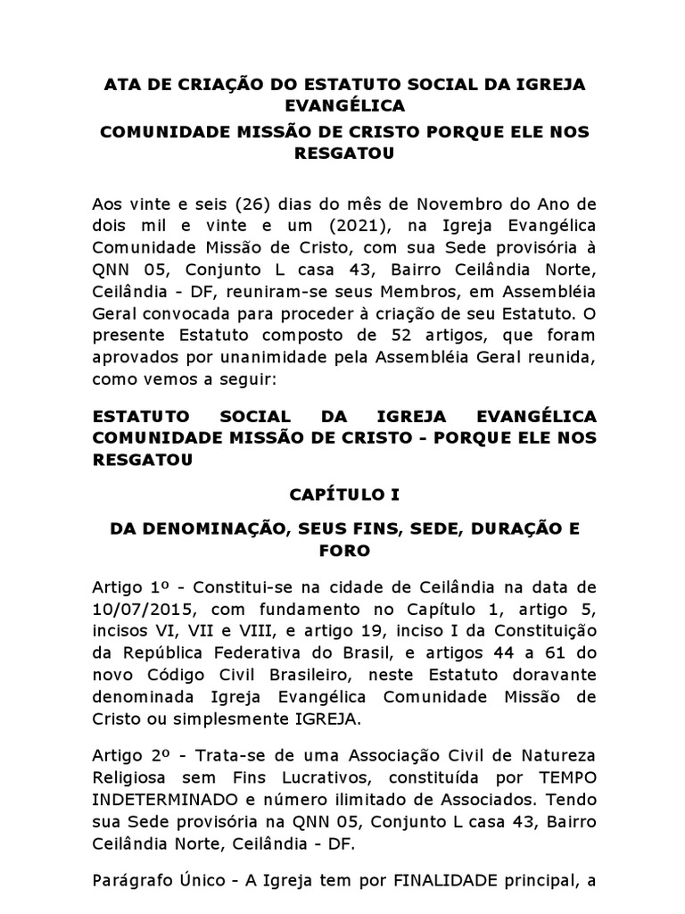 Modelo De Estatuto De Criacao De Galinhas Poedeiras