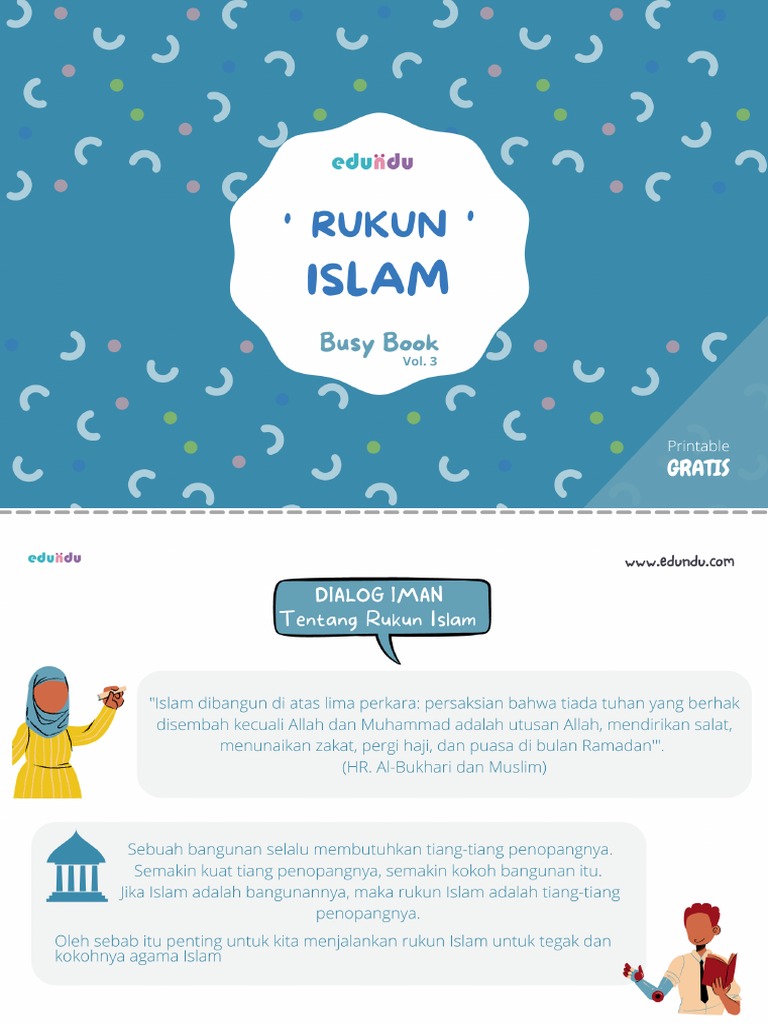 Printable Busy Book Vol 3 Gratis - Rukun Islam-Edundu | PDF