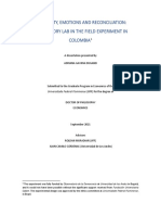 Inequality, Emotions and Reconciliation: Exploratory Lab in The Field Experiment in Colombia