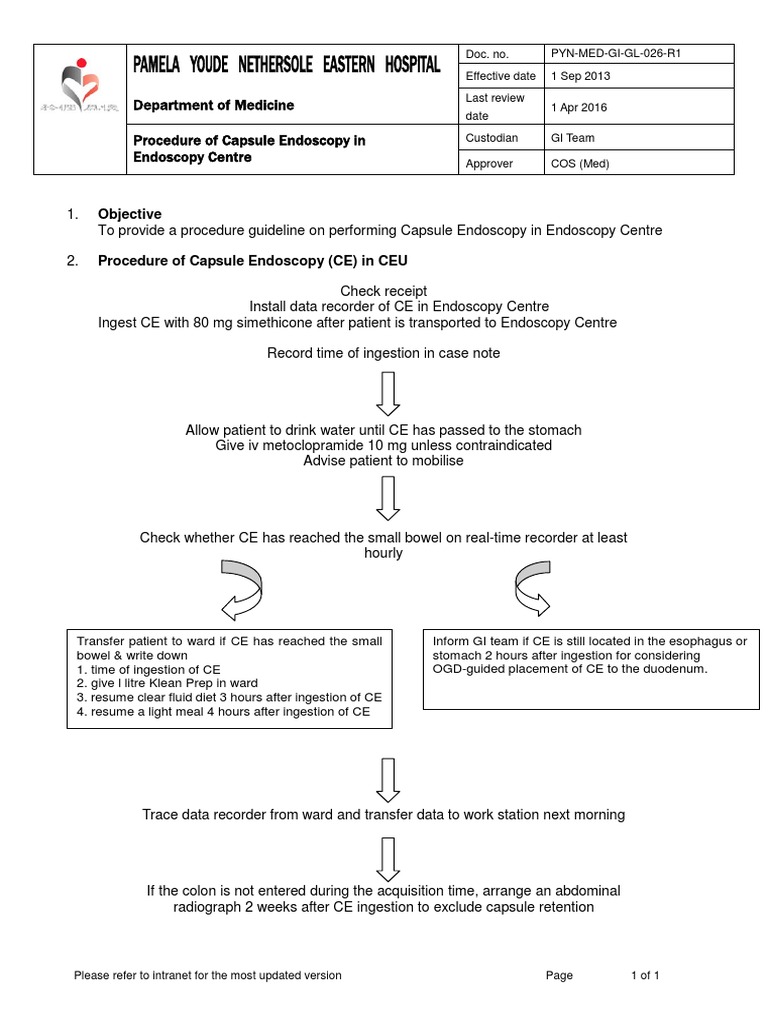 Capsule Endoscopy Preparation PDF