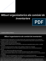 Măsuri Organizatorice Ale Comisiei de Inventariere