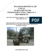 Memoria Descriptiva Plaza Bolognesi