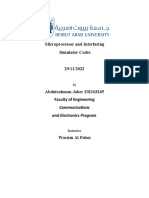 Microprocessor Interfacing Simulator Codes