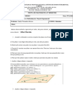 Prova de Matemática Geometria Espacial