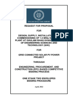 1MW Solar PV RFP for GIKI