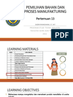 Pengaruh Proses Manufaktur Pada Perancangan