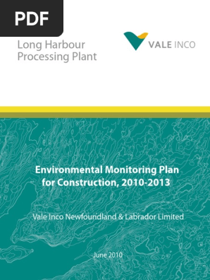 Environmental Monitoring Plan Sample Long Harbpor Processing Plant