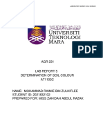 LABORATORY AGR231/ DETERMINATION OF SOIL COLOUR