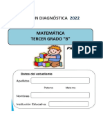 Evaluación diagnóstica de matemática para tercer grado