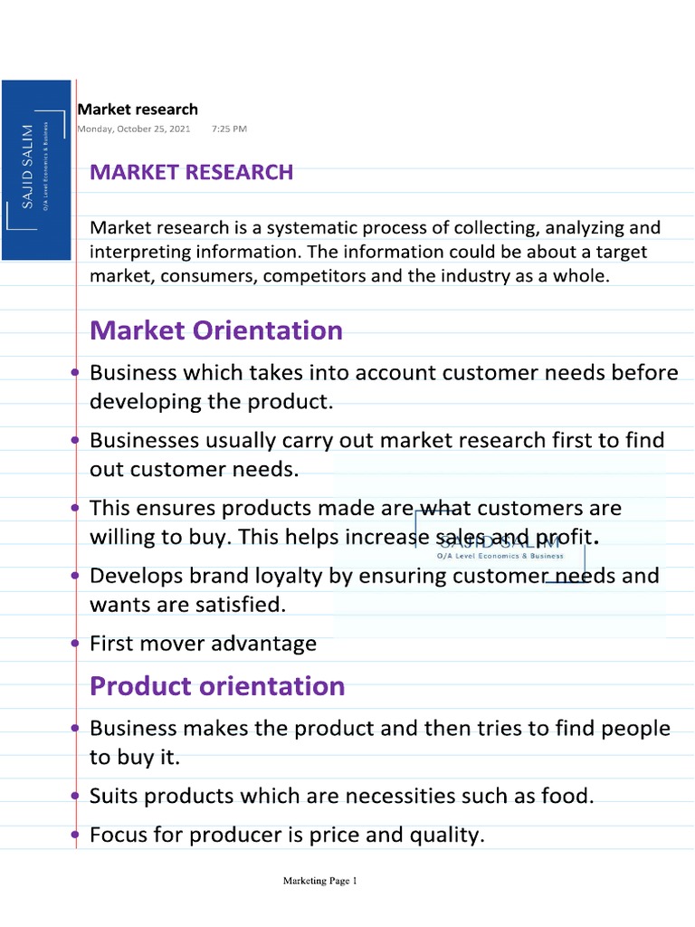 meaning of marketing research pdf