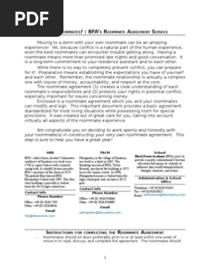 Roommate Agreement