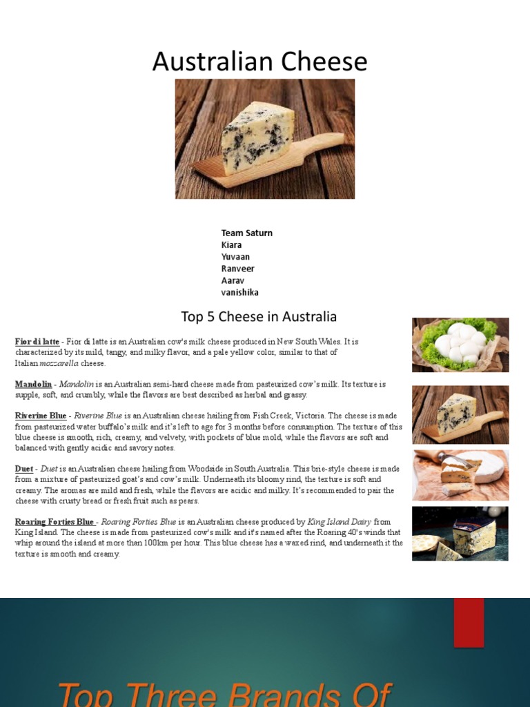 Top 5 Australian Cheeses | PDF | Cheese | Foods