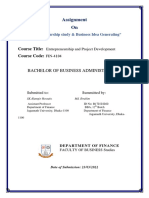 Assignment On Entrepreneurship Course Code Fin 4104 Final Report PDF