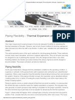 Piping Flexibility - Adequate Flexibility For Absorbing The Thermal Expansion of The Pipe - Expansion Loop