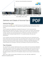 Nominal Pipe Size (NPS) and Schedule (SCH)