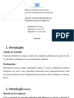 Análise da influência da concepção de campanhas publicitárias na consciencialização ambiental