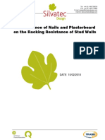 7 - The Influence of Nails and Plasterboard On The Racking Resistance of Stud Walls