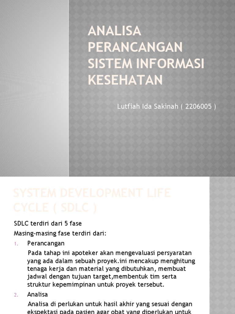 Analisa Perancangan Sistem Informasi Kesehatan Tugas 2 | PDF