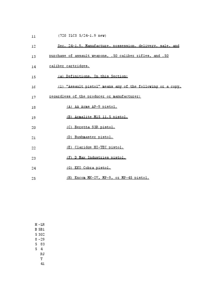 Illinois Assault Weapon Definition 12 6 PDF Firearms Affidavit