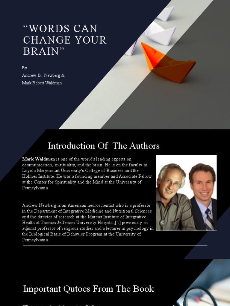 Words can change your brain