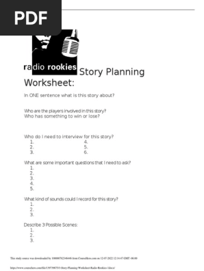 1 Radio Rookies Story Planning Worksheet
