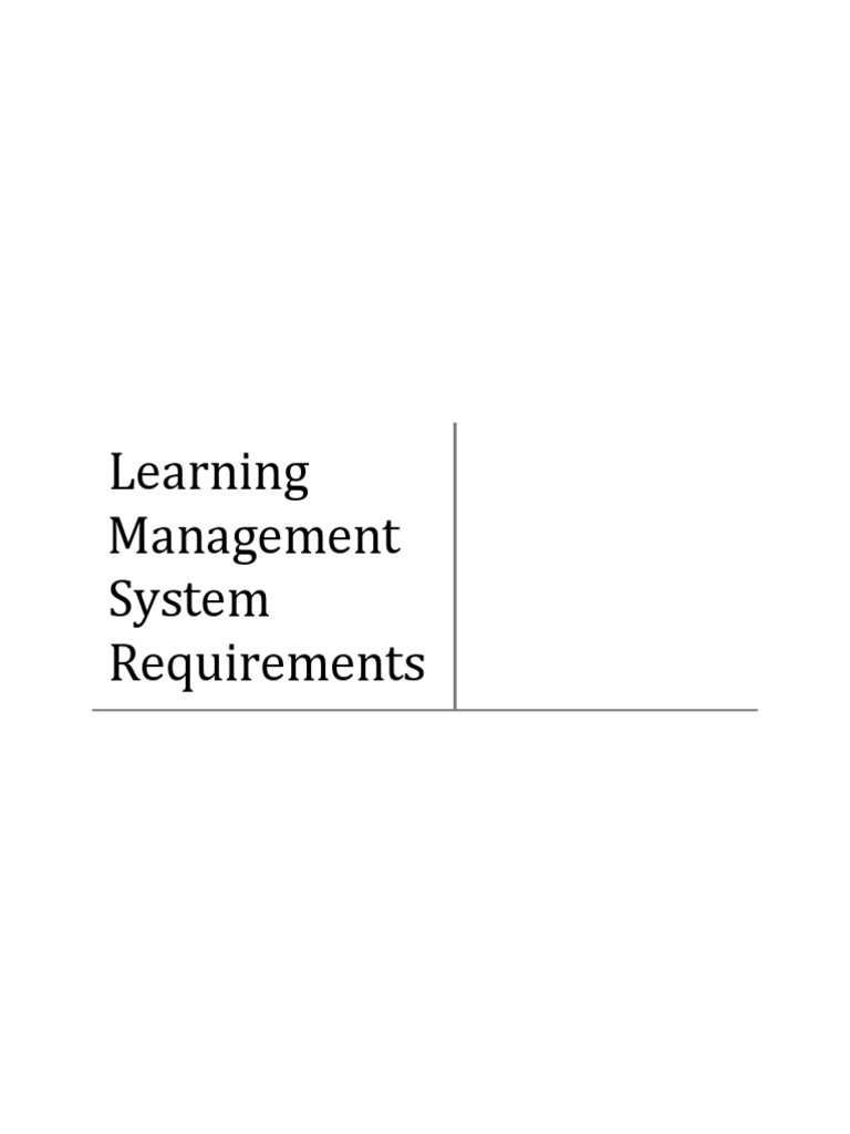 Lms Functional Requirements