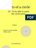 Parts of A Circle: LO: To Be Able To Name The Circle Parts