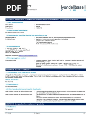 Polywhite 8007 White Msds
