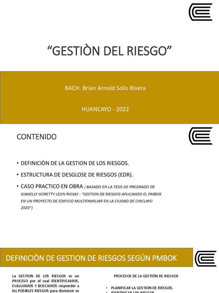 Gestion De Riesgos Pdf Business