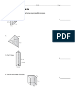 Measurement Exam Volume and Surface Area