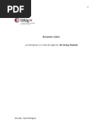 Recensão Critica Sobre o Capitulo 1 Da Obra a Metrópole e a Vida Do Espirito de Georg Simmel