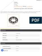 Timken's Deep Groove Ball Bearings Specifications and Dimensions