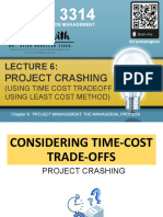 POM Lecture6 - Crashing Using Time Cost and Least Cost Method