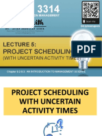 POM Lecture5 - Project Scheduling-Uncertain